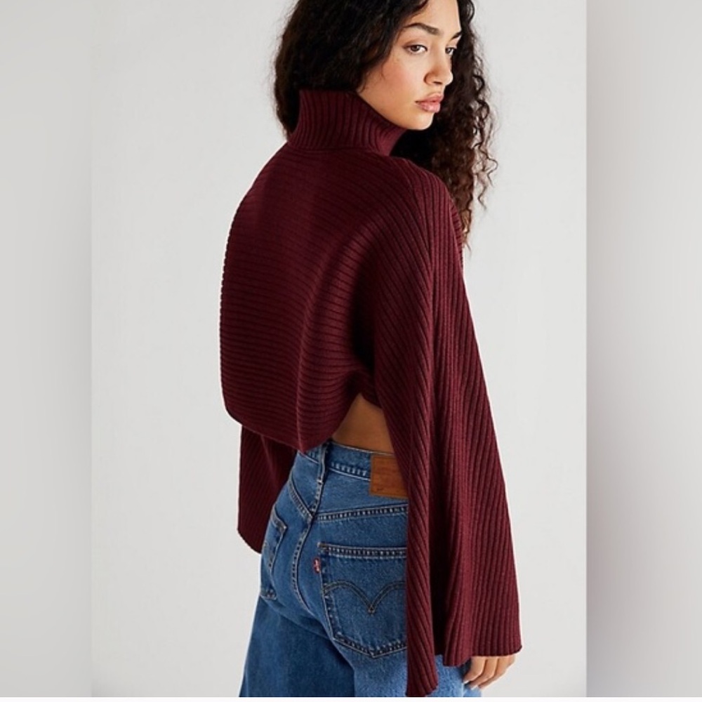 NWT Free People Billie Mock Neck Sweater Small - Picture 3 of 7